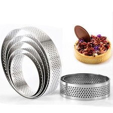 Steel French Dessert Mousse Tart Ring Cake Mold Circle Mould Tartlet Molds
