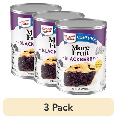 (3 pack) Comstock More Fruit Blackberry Pie Filling , 21 oz.