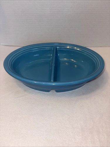 Homer Laughlin Fiestaware divided Grill Plate Iconic Turquoise Mfg 1937 To 1959