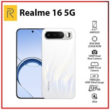 (New) Realme 16 5G 8GB+256GB AIR WHITE Dual SIM Global Ver. Android Cell Phone