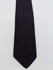 Wemlon by Wembley Tie Navy Blue Red Geometric Wide 56  x 4  Classic Neckt