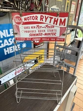 Original Vintage Double Sided Folding Whiz Oil Rack Sign ~ Rare as Hen's Teeth!