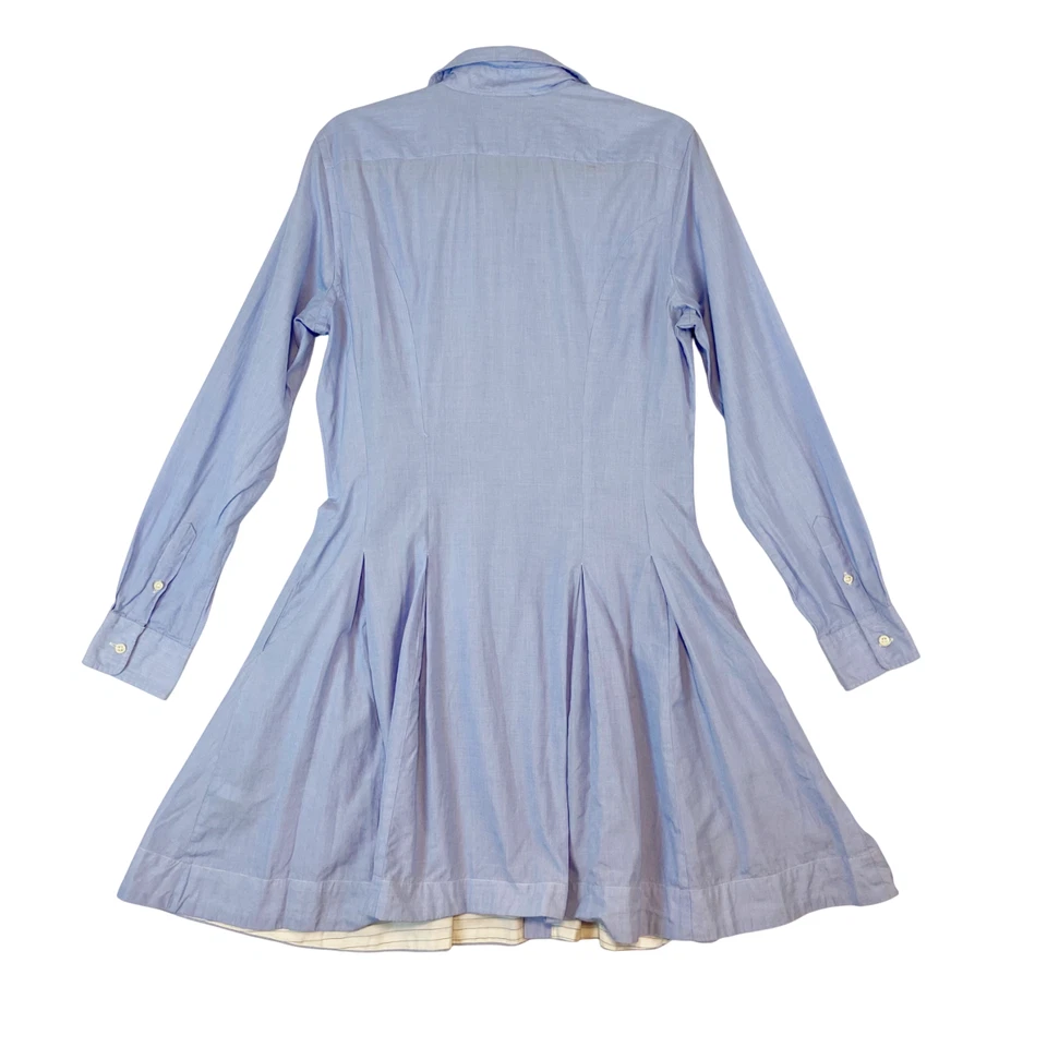 Polo Ralph Lauren Charlotte Shirt Dress Women's Sz 12 Blue Old Money Preppy - Image 3 of 4