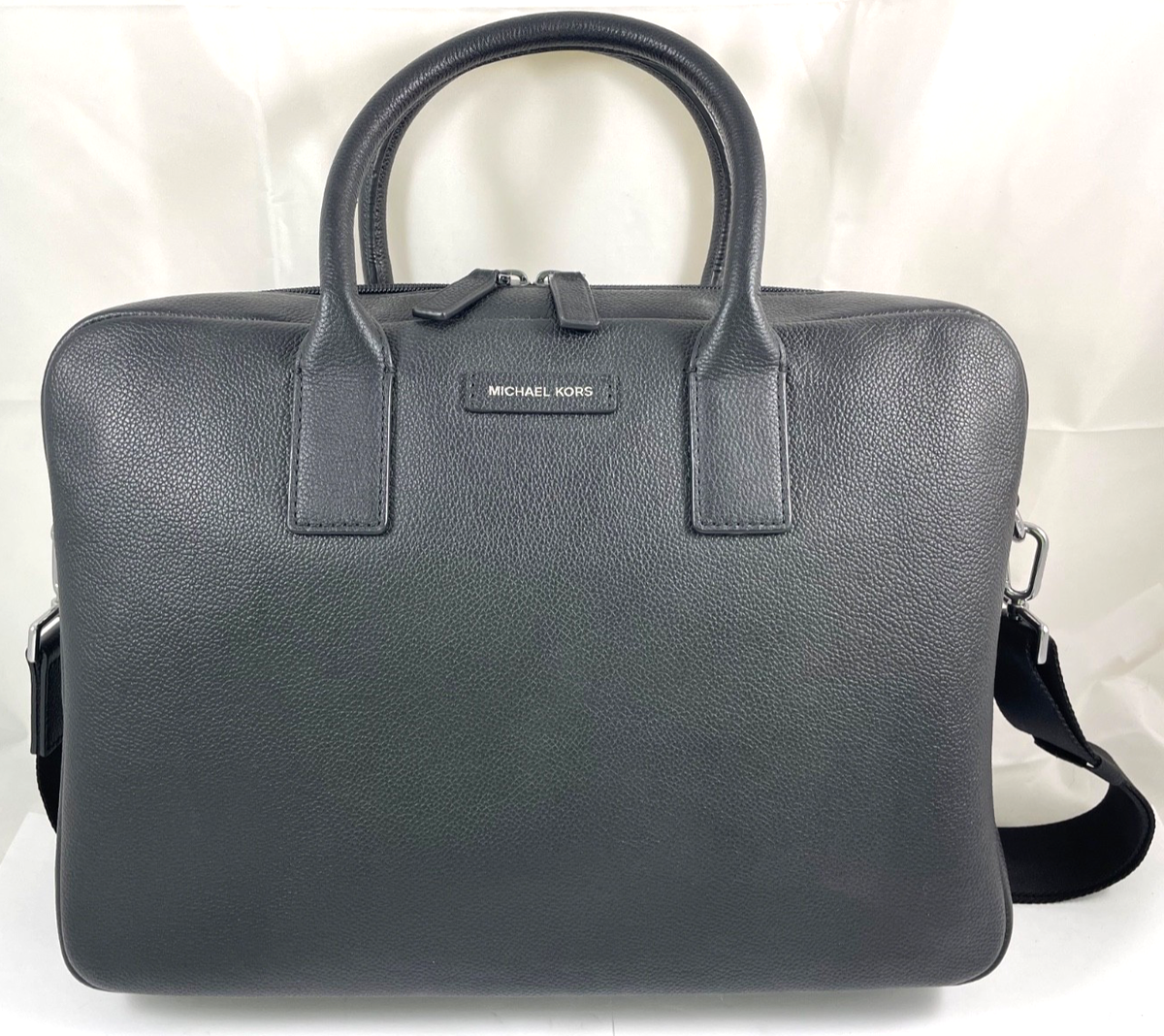 Michael Kors Bryant Compact Leather Briefcase Carry Laptop Bag