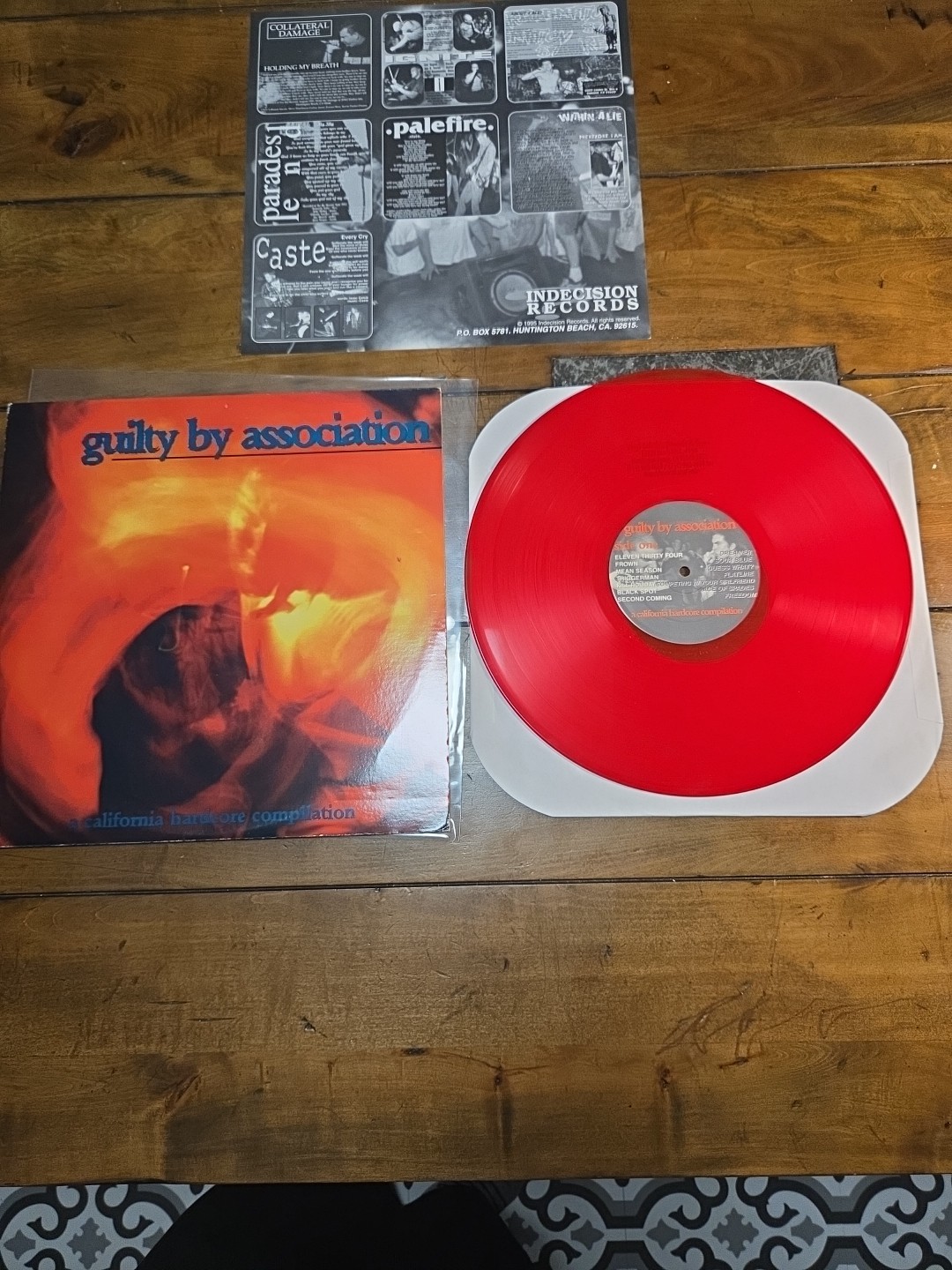 V/A Guilty By Association California Hardcore Comp Red Vinyl LP 1995 Indecision image 5