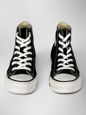 Converse Chuck Taylor All Star High Top Sneakers Black White Kids Size 4 Platfor