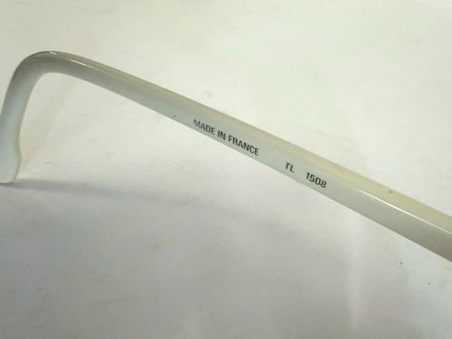 VTG Ted Lapidus Paris TL 1508 Oversized Prescription Sunglasses – White & Gold - Picture 8 of 13