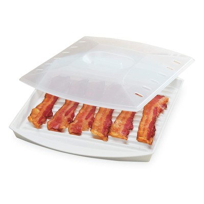 Progressive International Prep Solutions Microwavable Bacon Grill, White, 1 P...