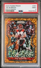 2020 Panini Prizm - Rookie Joe Burrow #307 Orange Disco Prizm (RC)