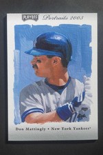 2003 Playoff Portraits Don Mattingly Silver Autograph Auto /35 Yankees DZ2213
