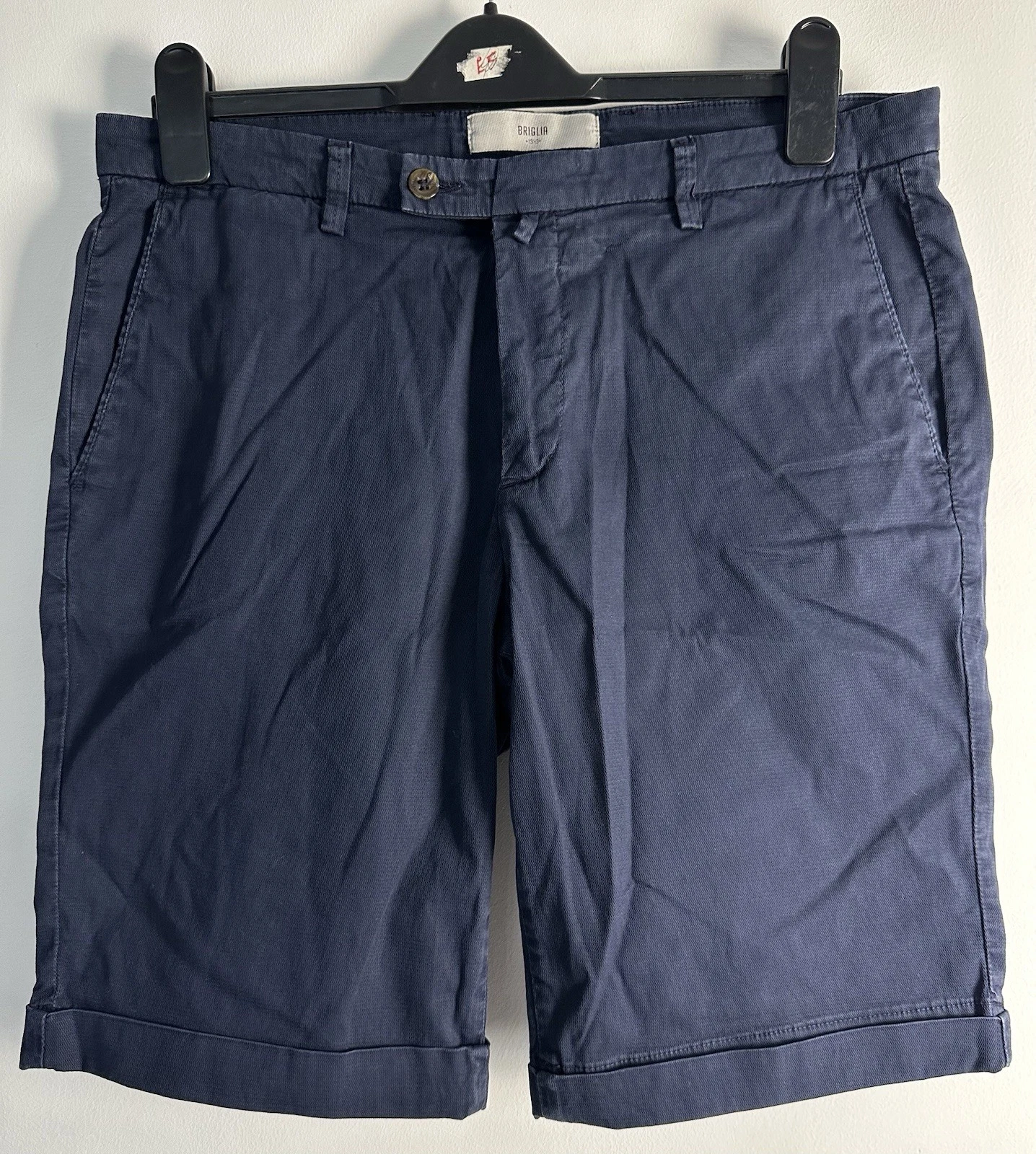 Briglia 1949 Mens Chino Shorts Navy Blue Size W32 made in Italy