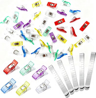 NäHklammern Stoffklammern 40 StüCk Bunte Clips Set Mit 5 Metall Clips FüR NäHen