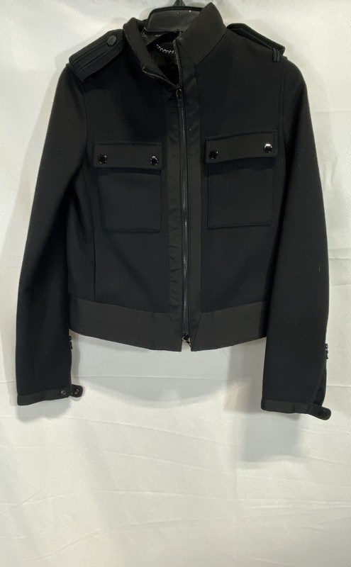 Rag & Bone Women's Black Bono Jacket Virgin Wool Blend Full Zip