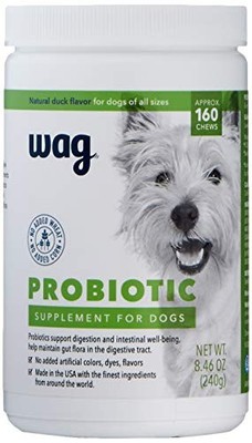 Wag Probiotic Supplement Chews for Dogs, Supports Digestive Health, Natural