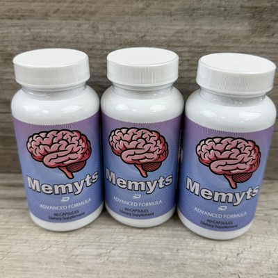Memyts Brain Support 3 Bottles 180 Capsules 08/2027