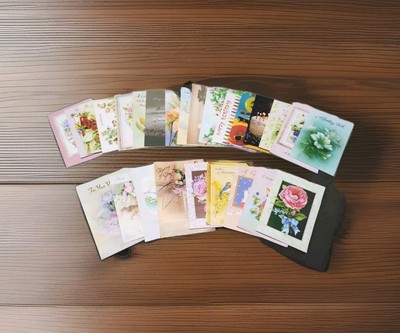 Olympia 26 Assorted Greeting Cards Birthday, Anniversary & More No Envelopes