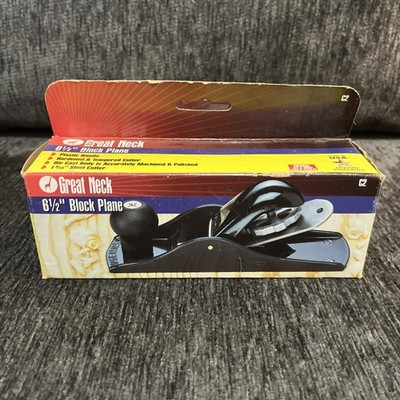 Great Neck C2 6 1/2'' Adjustable Wood Block Plane - Made in USA