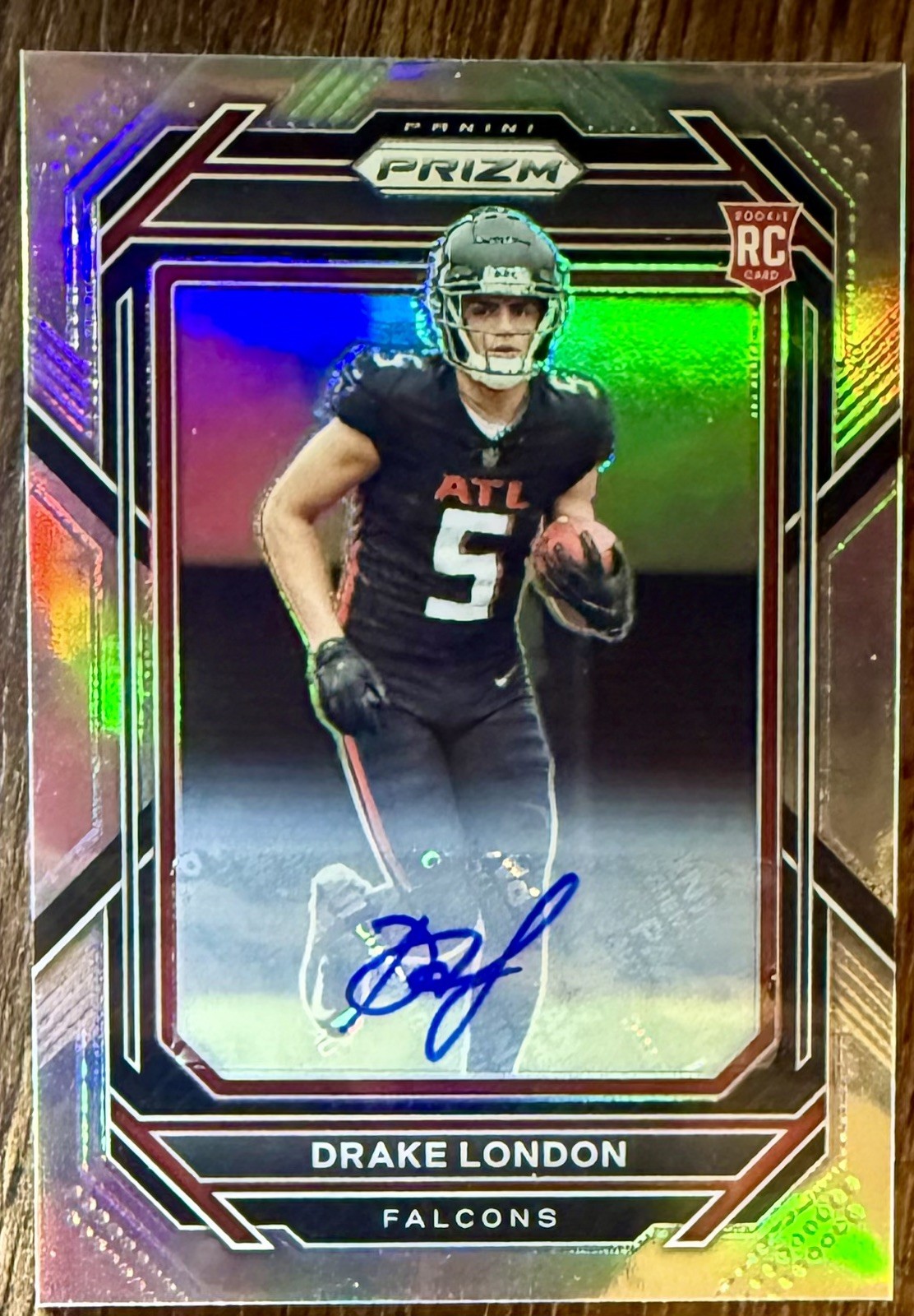 DRAKE LONDON 2022 PANINI PRIZM #308 AUTO ROOKIE SILVER RC AUTOGRAPH FALCONS