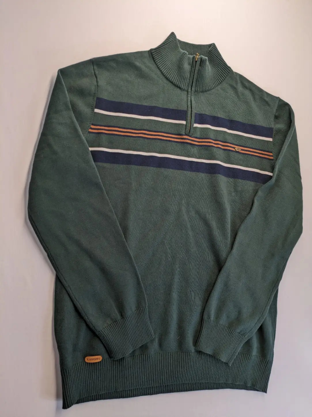 AIOpeson Herren Half Zip Pullover XXL grün Pulli Freizeit Langarm Strick 2492 image 2