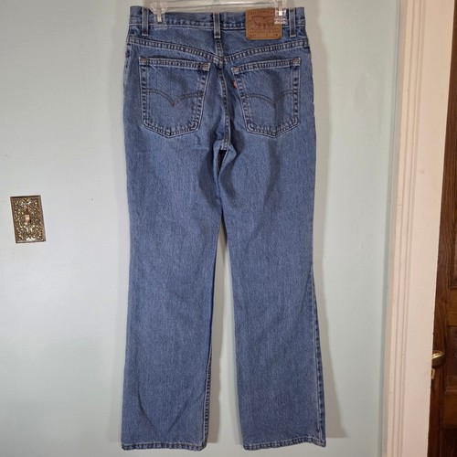 VTG 00' Levis 517 Boot Cut Jeans Junior Fit Denim Blue USA Junior Cut 9 M JR - Picture 2 of 8