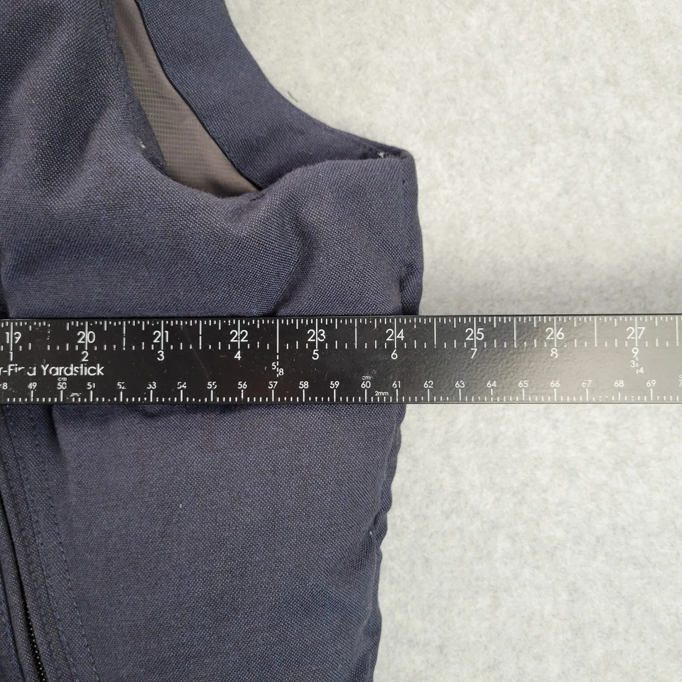 Banana Republic Men’s XL Wool Nylon Down Puffer Vest Cargo Pockets Blue Gray - Image 3 of 4