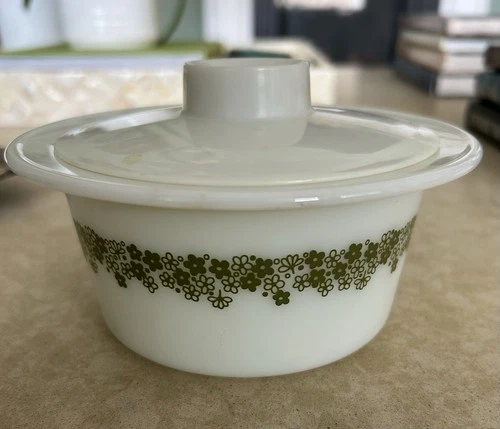 PYREX Crazy Daisy Spring Blossom Butter Dish Bowl #75 Corning Corelle
