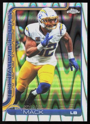 2025 Topps Chrome #160 Khalil Mack Ray Wave Refractor