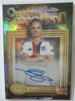 Topps Chrome 2024-25 Eugenie Le Sommer OL Lyon Queens 15/99 Autogramm