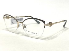 Womens Bvlgari Eyeglasses Frames BV2217B 2034 Black Gold Half Rim 52/16 140 NEW