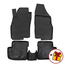 Gummimatten Gummi Fußmatten Für Fiat Grande Punto 2005-2018 4-Tlg