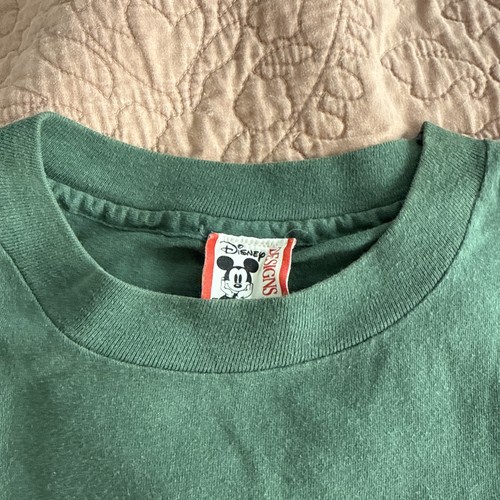 Vintage 90's Walt Disney World Mickey Mouse 94' Green  T Shirt L/XL Logo by Disney, $25.99 - Photo 4