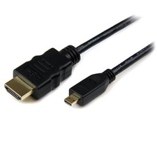 Startech Hdmiadmm3 3Ft Micro Hdmi To Cable Uhd 4K 30Hz Converter Cord M/M