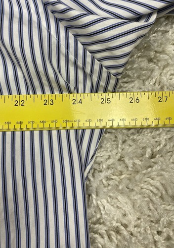 Ralph Lauren Button Up Shirt Men’s Large White Striped Short Sleeve Pony Logo - Picture 11 of 11