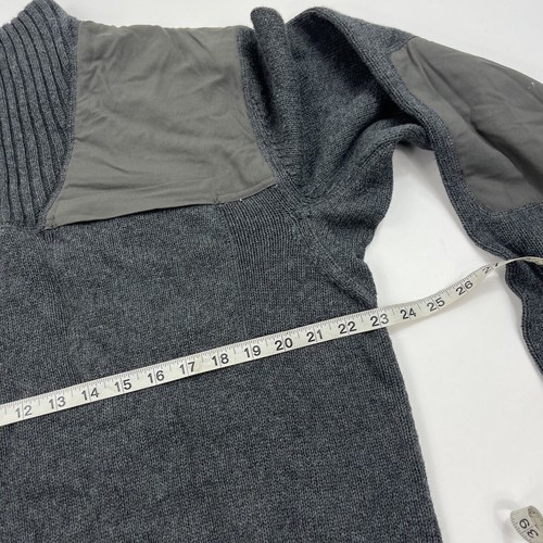Duluth Trading Gray Cotton Wool Pullover 1/4 Zip Sweater Size Large Mock Neck - Picture 6 of 7