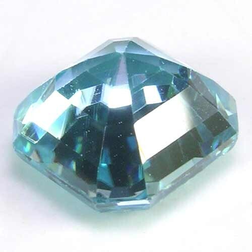 BLISSFUL NATURAL BRIGHT SEAFOAM BLUE CAMBODIA ZIRCON GEM 1.9ct - EMERALD CUT - Picture 3 of 3