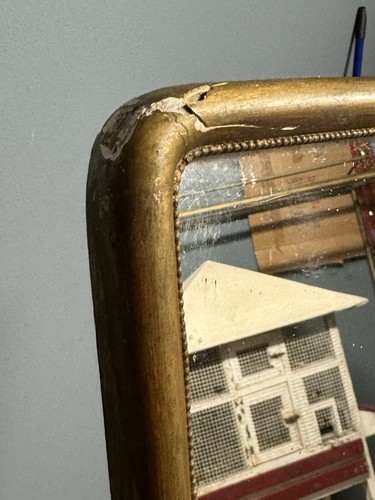 Vecchio Specchio In Legno Dorato Primi ‘900 Arredo - Foto 7 di 9