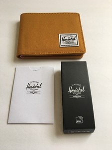 Nuevo diseñador de Herschel Supply Bi Fold Street Para Hombre Billetera  RFID Protección Mostaza | eBay