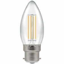 Image of Crompton LED Candle Filament Clear Dimmable 4.2 = 40 Watt  2700K  BC B22d 7130-1