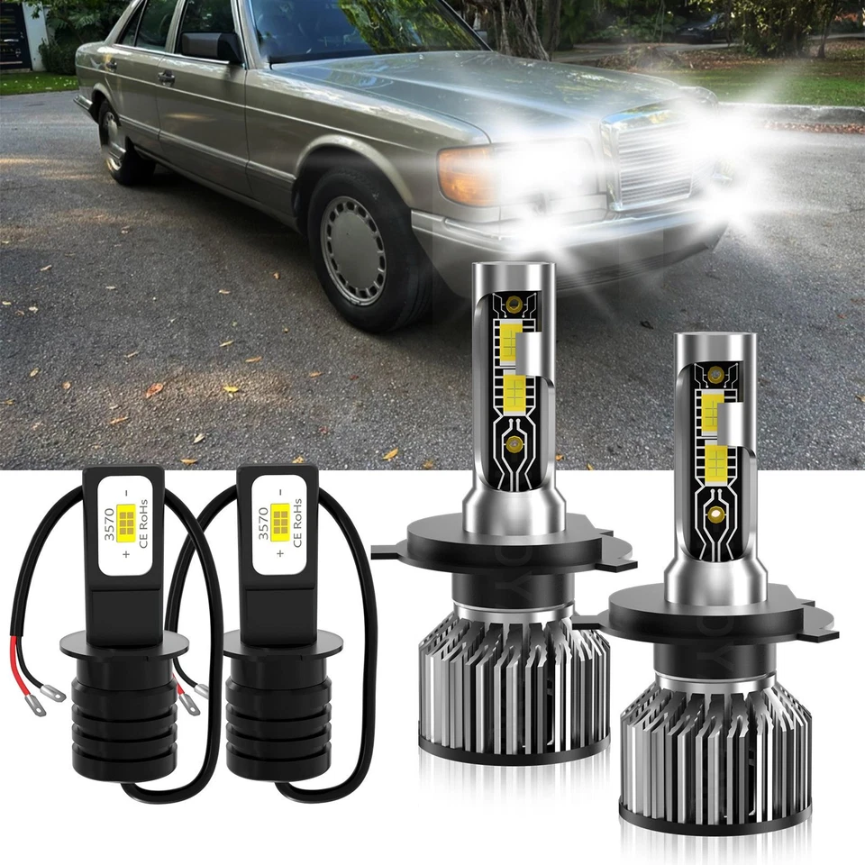 Combo de faros LED + bombilla antiniebla 6500K para Mercedes-Benz 350SD 1991-1991 Foto 2 de 4