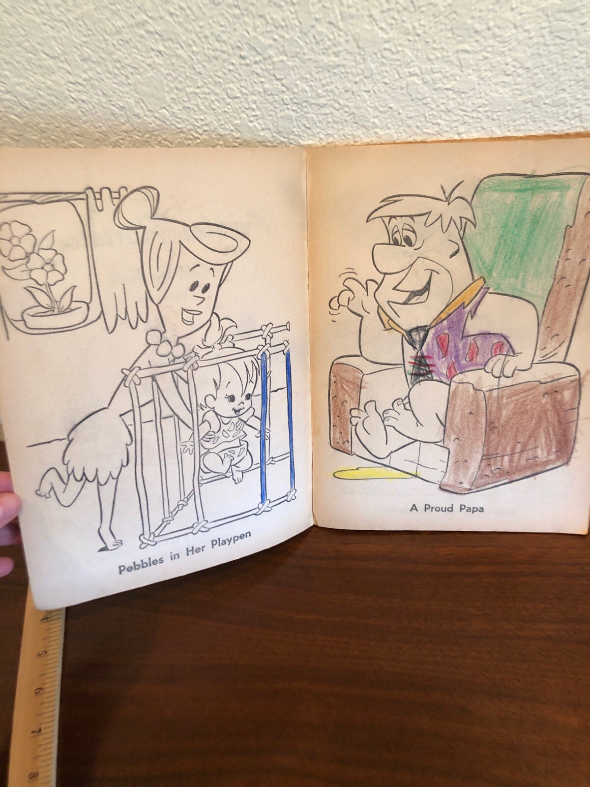 Vintage Whitman Hanna Barbera’s Pebbles Flintstone Coloring Book ~ Used ...