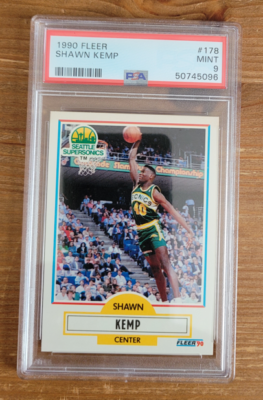 1990 Fleer Shawn Kemp #178 Rookie PSA 9 Seattle SuperSonics | eBay