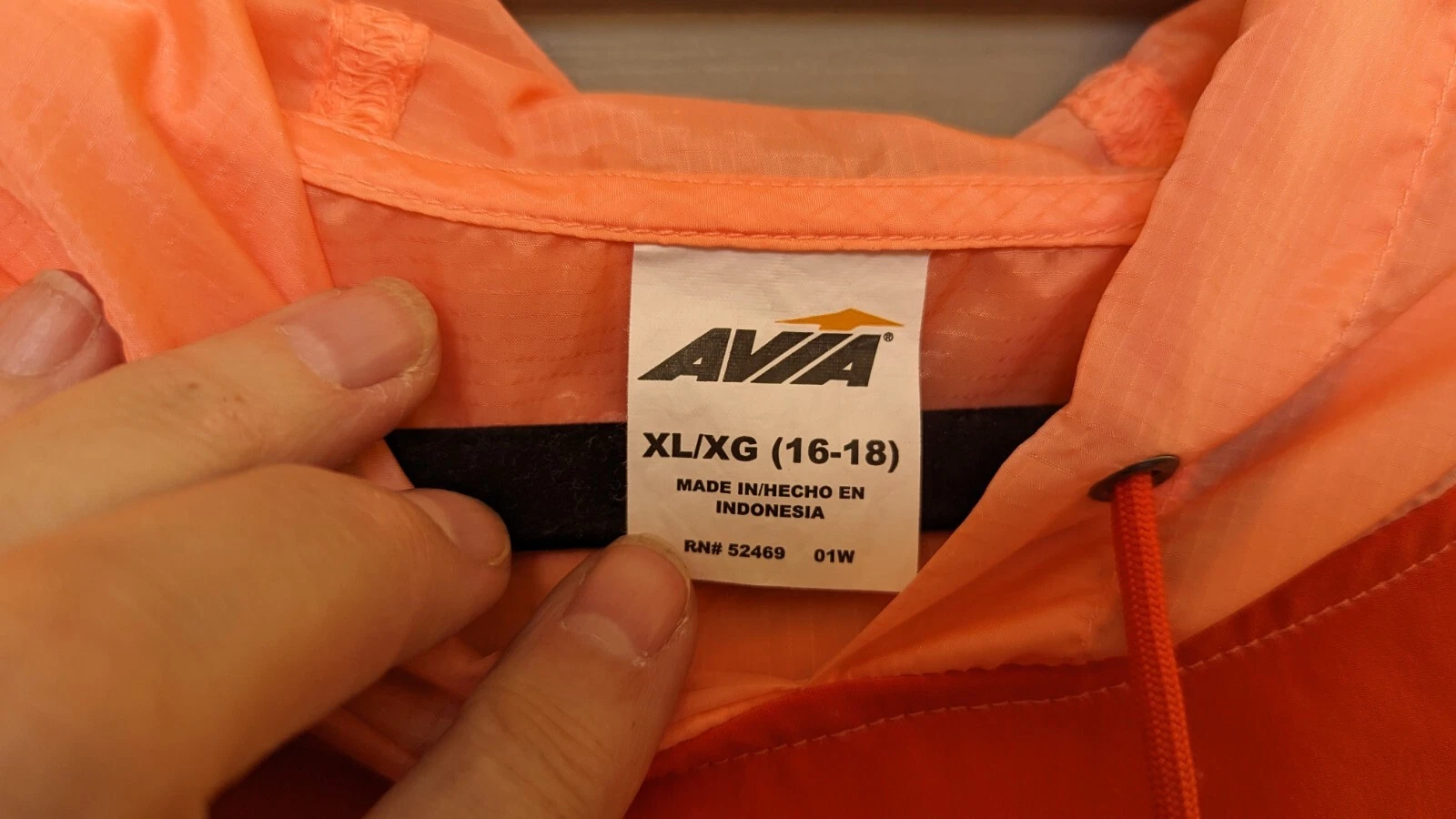 VETEMENTS Felpa con cappuccio pullover AVIA donna manica corta arancione abbigliamento attivo leggero taglia XL (16 18)