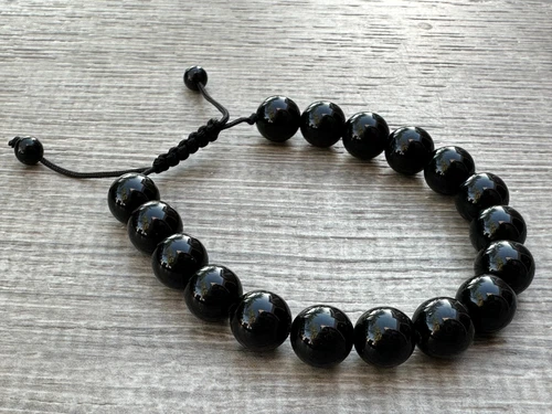 Grade A++ Edelstein Perlen verstellbar Armband 10 mm, echte Kristalle Armbänder - Bild 20 von 124