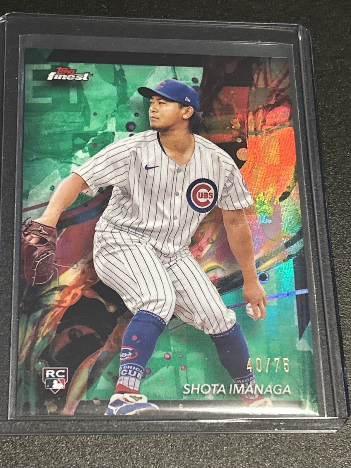 2024 Topps Finest Green Refractor Rookie RC Common Shota Imanaga 40/75 SP #45