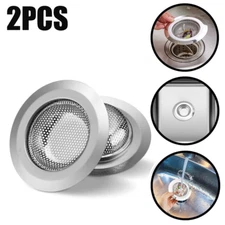 2PCS Kitchen Sink Filter Strainer Large Wide Rim 4.5" Mesh Bath Drain Stopper