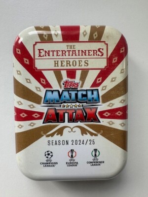 Match Attax 24/25 Topps Red White Trading Card Storage Card Pocket *Empty Tin*