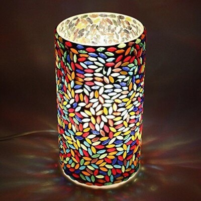 Turkish Moroccan Mosaic Table lamp colorful stained glass bedside home decor