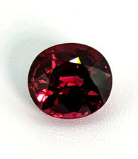 2.4ct Rhodolite Garnet Oval AAA Unheated Untreated Tanzania