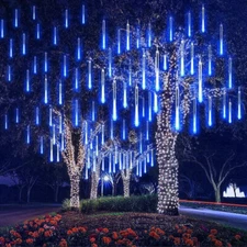 192 LED Meteor Shower Rain Tree String Lights for Garden Party Xmas Outdoor