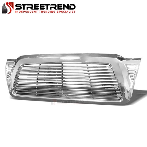 Black Front Bumper Hood Grill Grille Assembly Vertical Style Made For